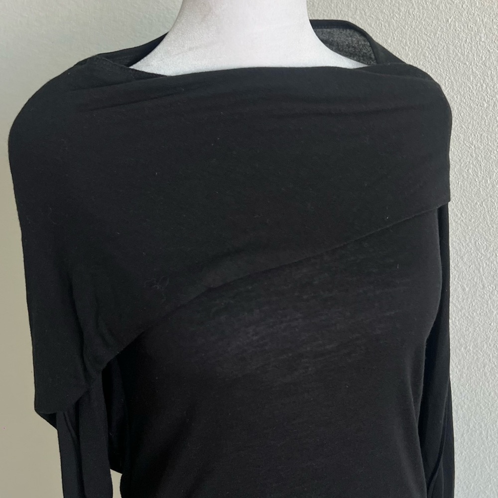 Ann Demeulemeester Black Wool blend Long Sleeve Dress - Picture 4 of 15
